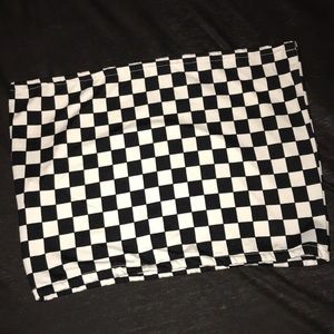 shein checkered tube top